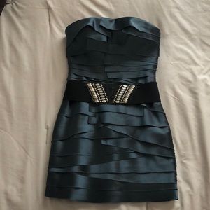 Bebe Navy Blue strapless dress
